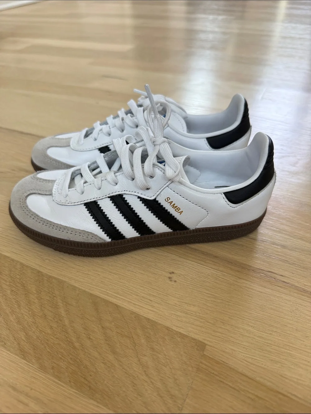 adidas Samba White Black with Gum Sole Sneakers